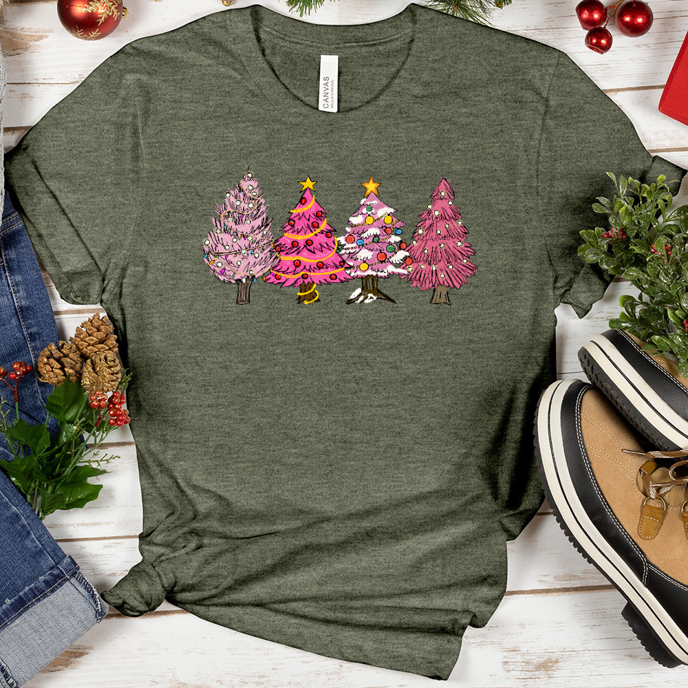 Pink Xmas Trees Tee