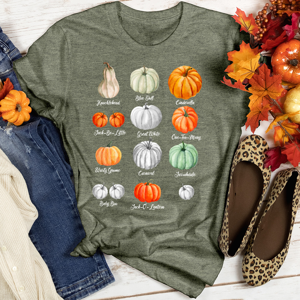 Pumpkin Types Heathered Tee