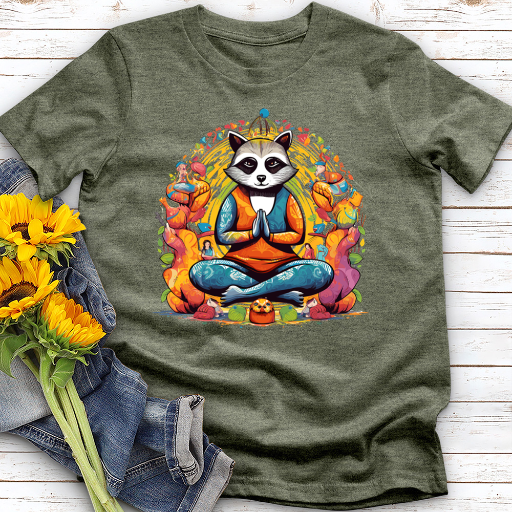Racoon Yoga Cotton Tee