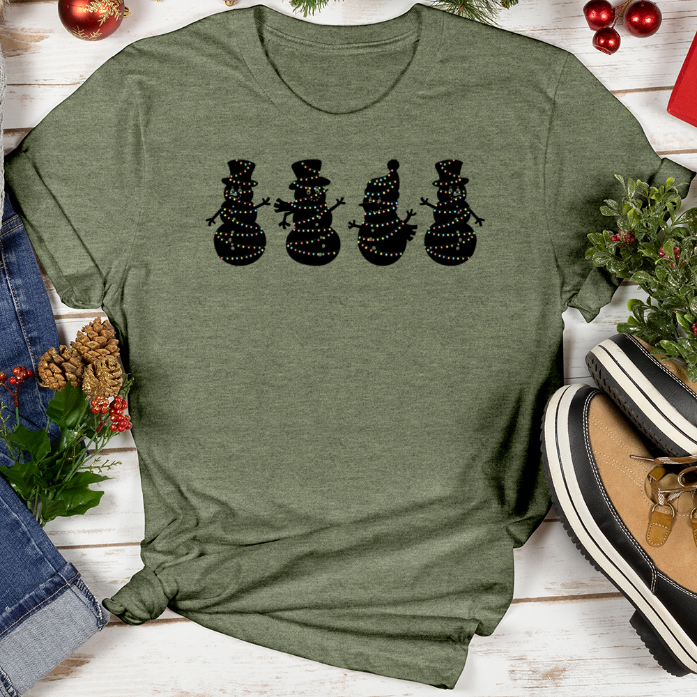 Christmas Lights Snowmen Softstyle Tee