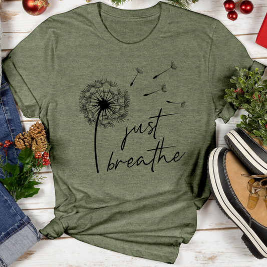 Just Breathe Christmas Softstyle Tee