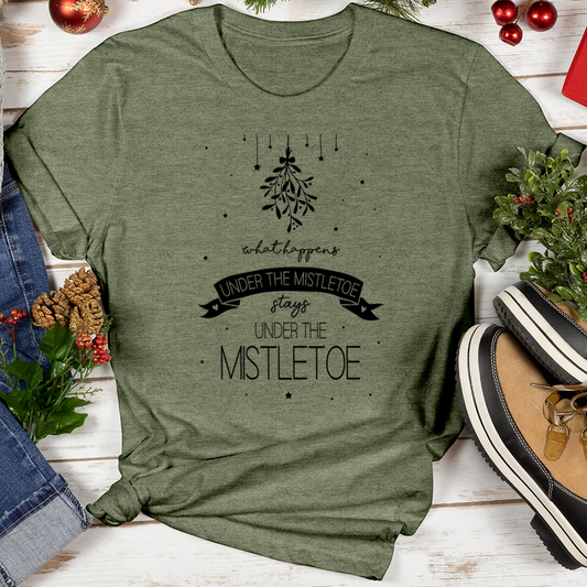 What Happens Under the Mistletoe Softstyle Tee