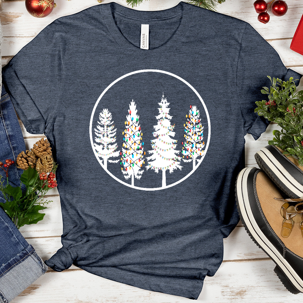 VIP Christmas Lights Tree Circle Tee