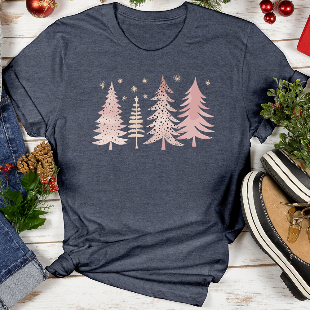 Xmas Pink Trees Softstyle Tee