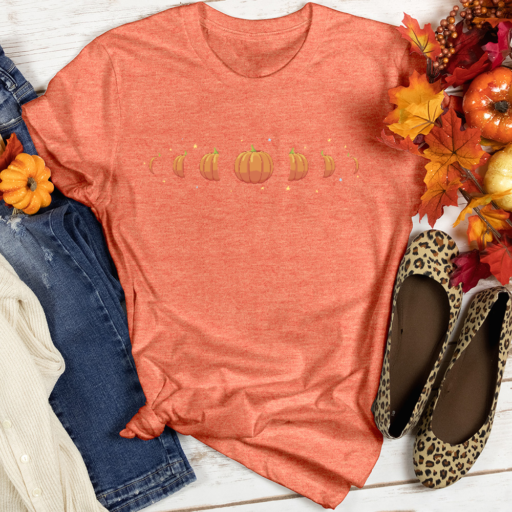 Pumpkin Phases Heathered Tee