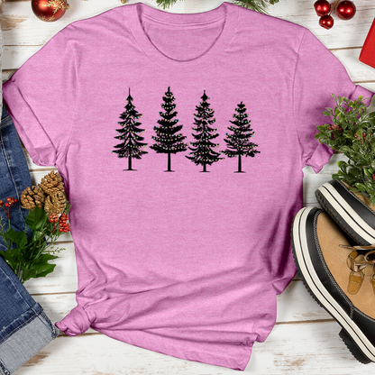 Christmas Lights Forest Softstyle Tee