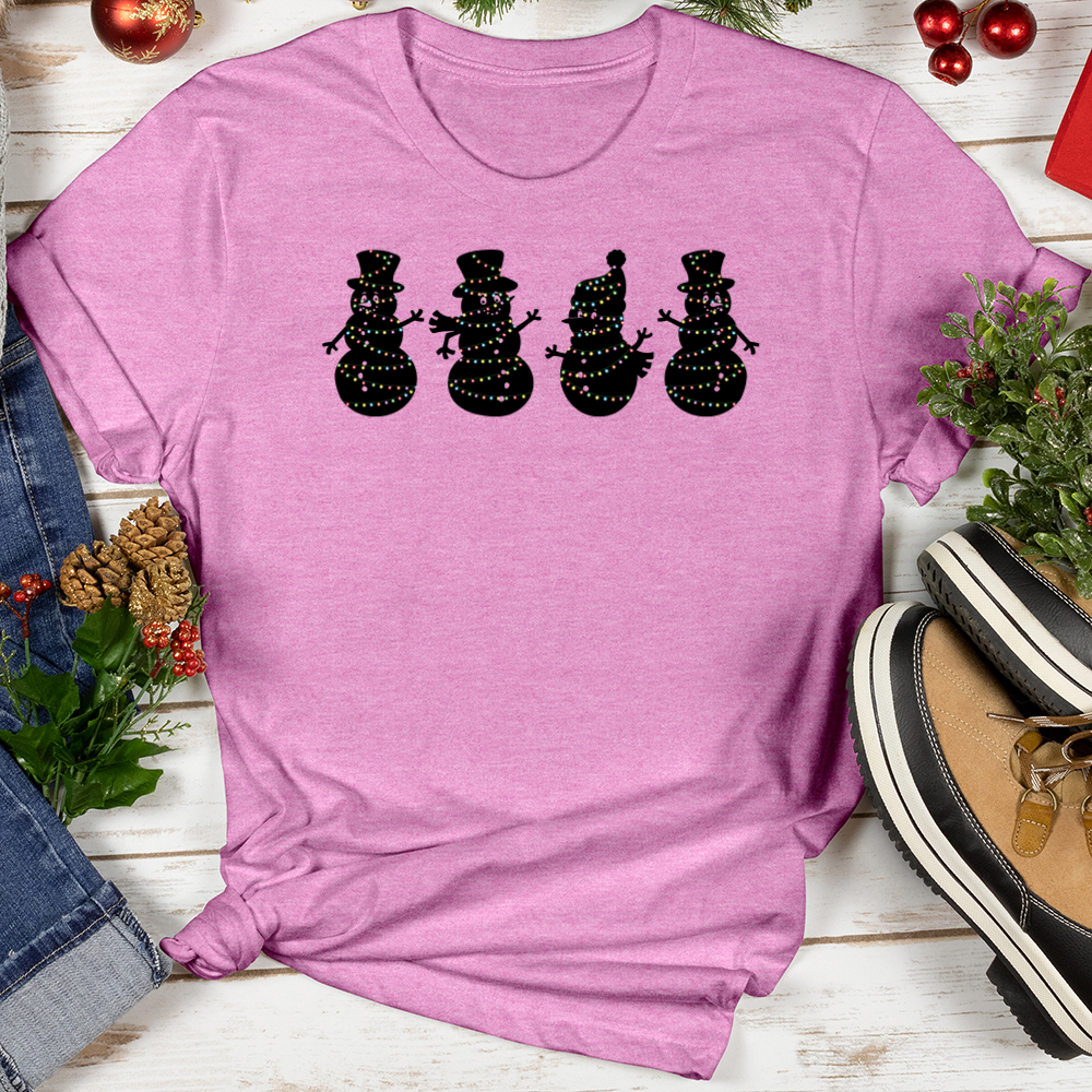Christmas Lights Snowmen Softstyle Tee