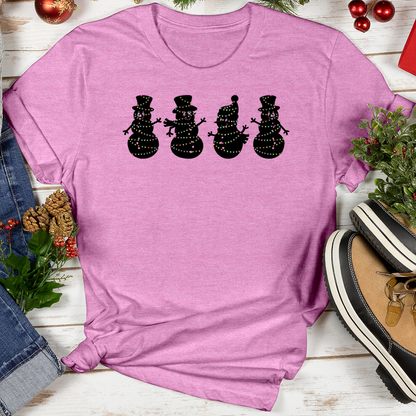 Christmas Lights Snowmen Softstyle Tee