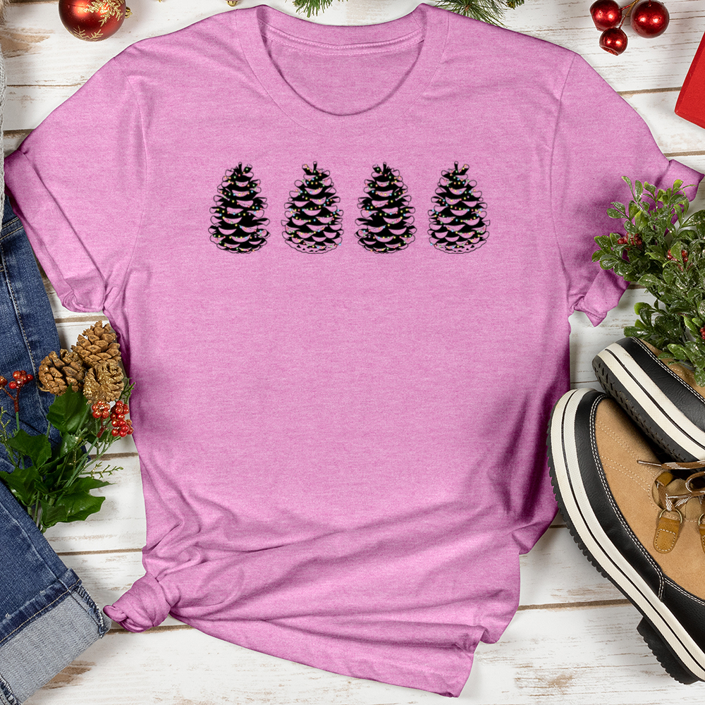 Christmas Lights Pinecones Softstyle Tee