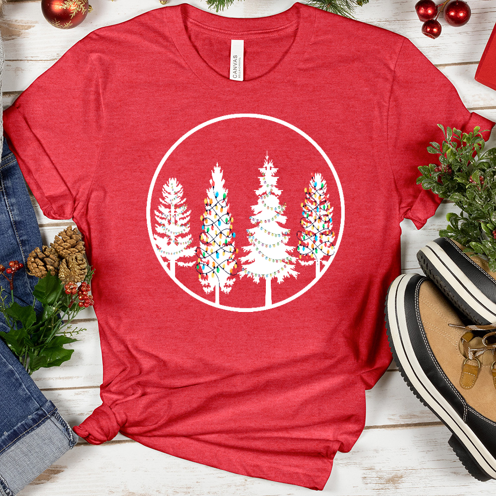 VIP Christmas Lights Tree Circle Tee