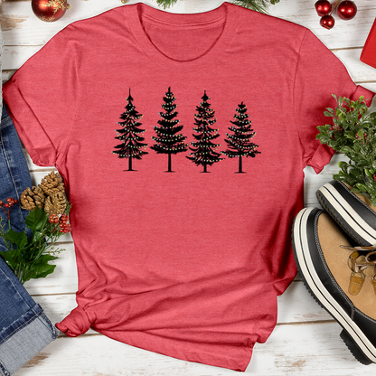 Christmas Lights Forest Softstyle Tee