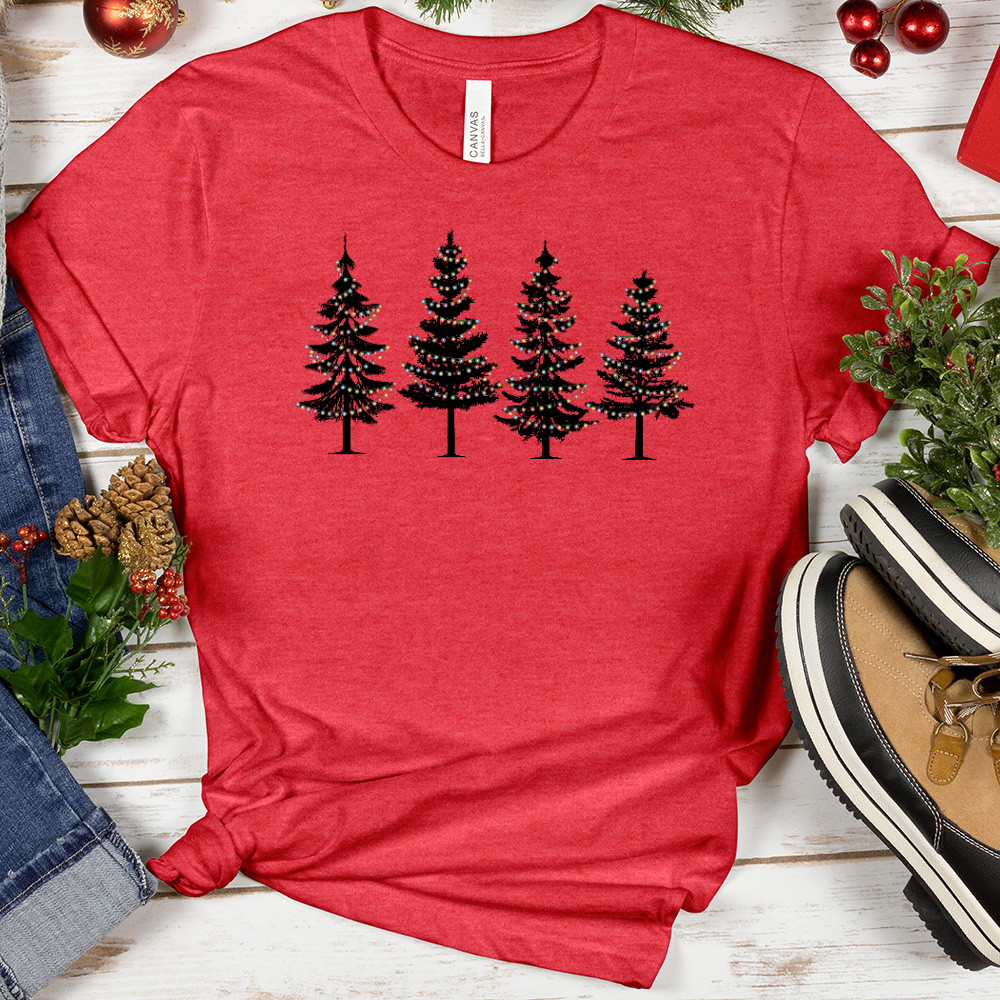 Christmas Lights Forest Tee