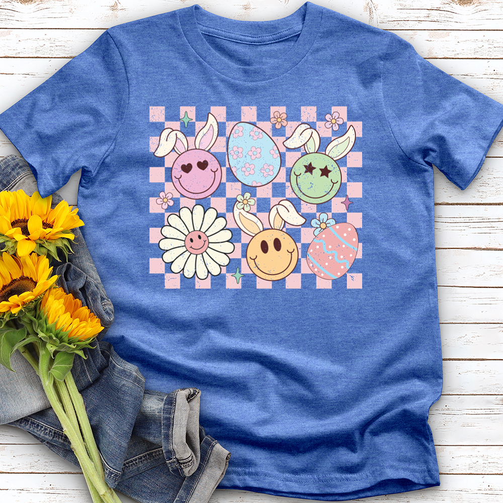 Retro Easter Bunny and Egg Softstyle Tee