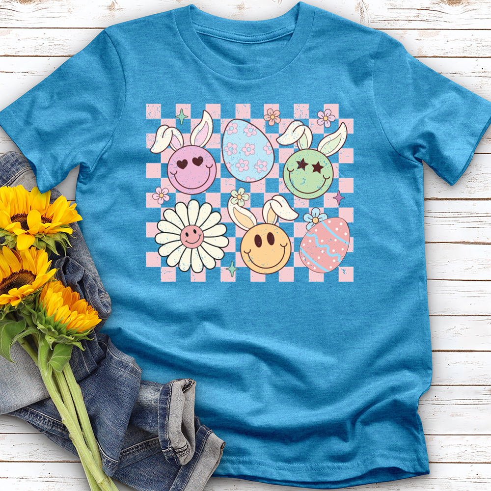 Retro Easter Bunny and Egg Softstyle Tee