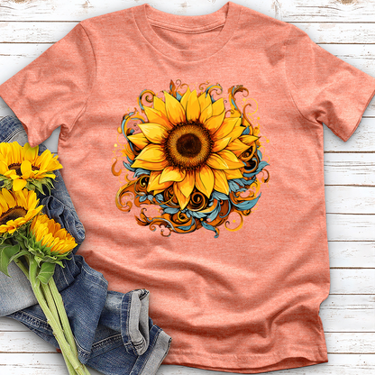 Rippling Sunflower Cotton Tee