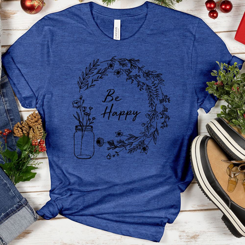 Be Happy Floral Tee