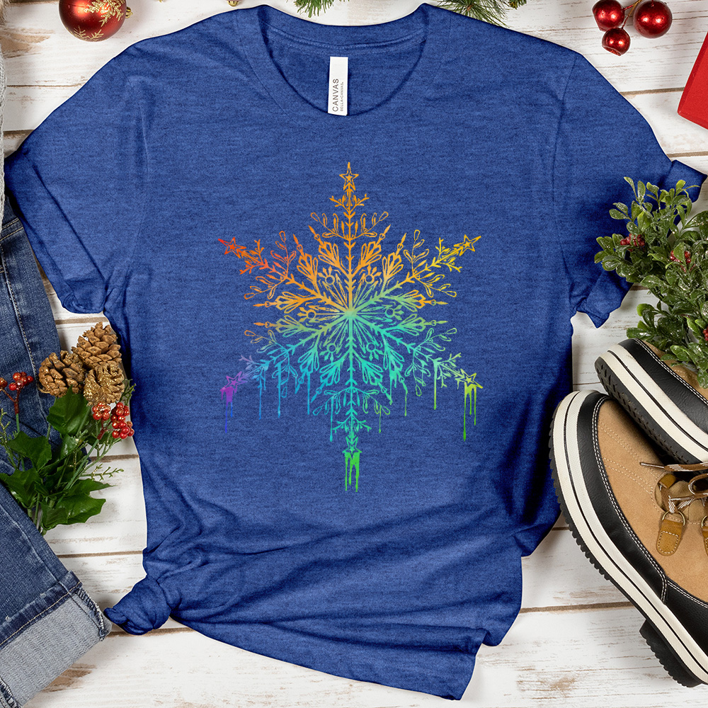 VIP Mosaic Flake Drip Rainbow Effect Tee