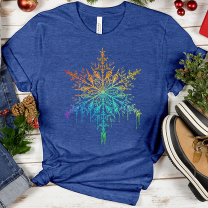 VIP Mosaic Flake Drip Rainbow Effect Tee