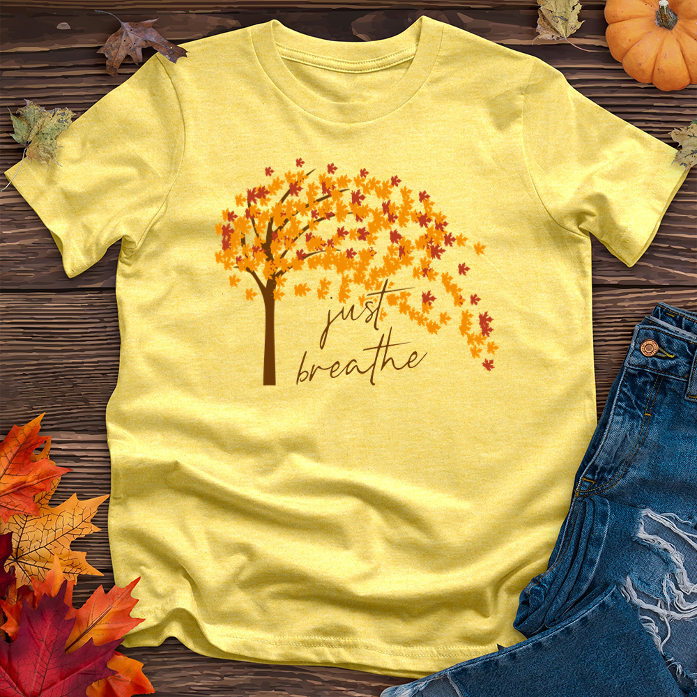 Just Breathe Fall Leaf Tee