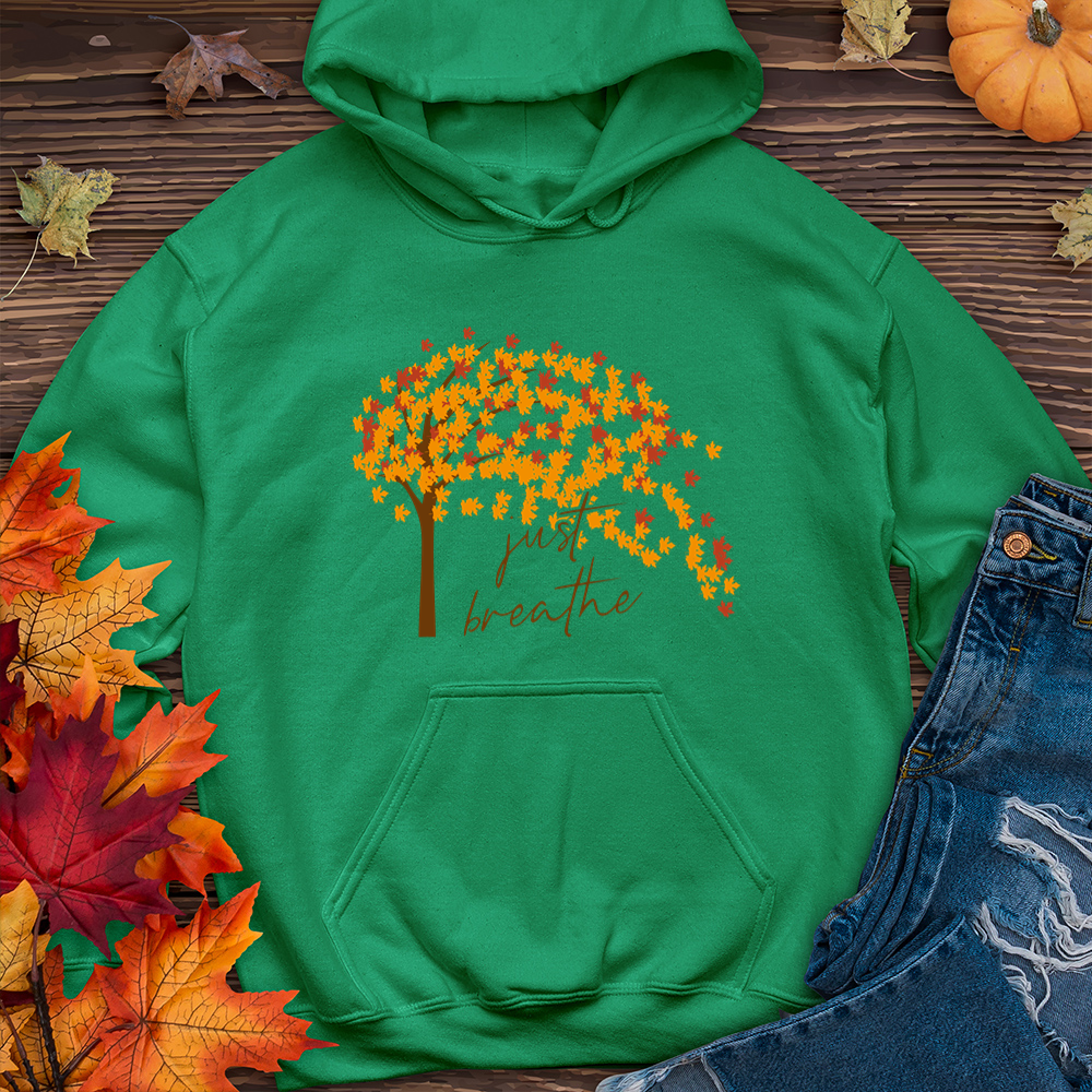 Just Breathe Fall Leaf Hoodie