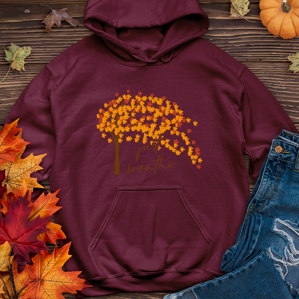 Just Breathe Fall Leaf Hoodie