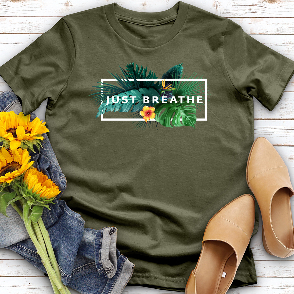 Just Breathe Tropical Tee