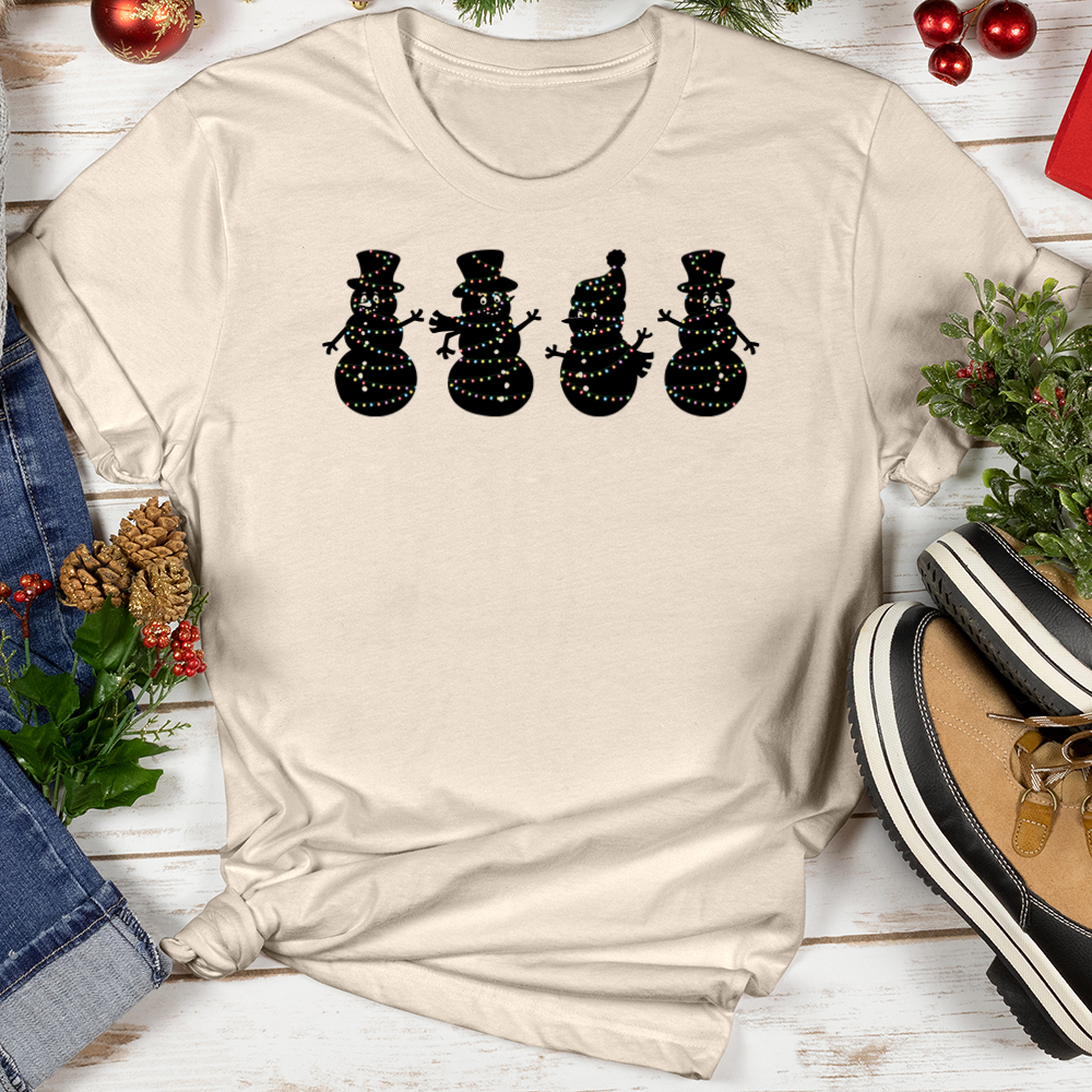 Christmas Lights Snowmen Softstyle Tee