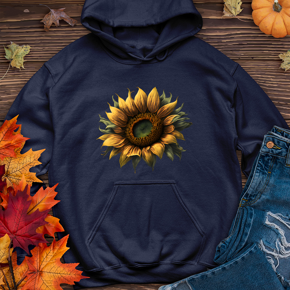Sunflower print hoodie hotsell