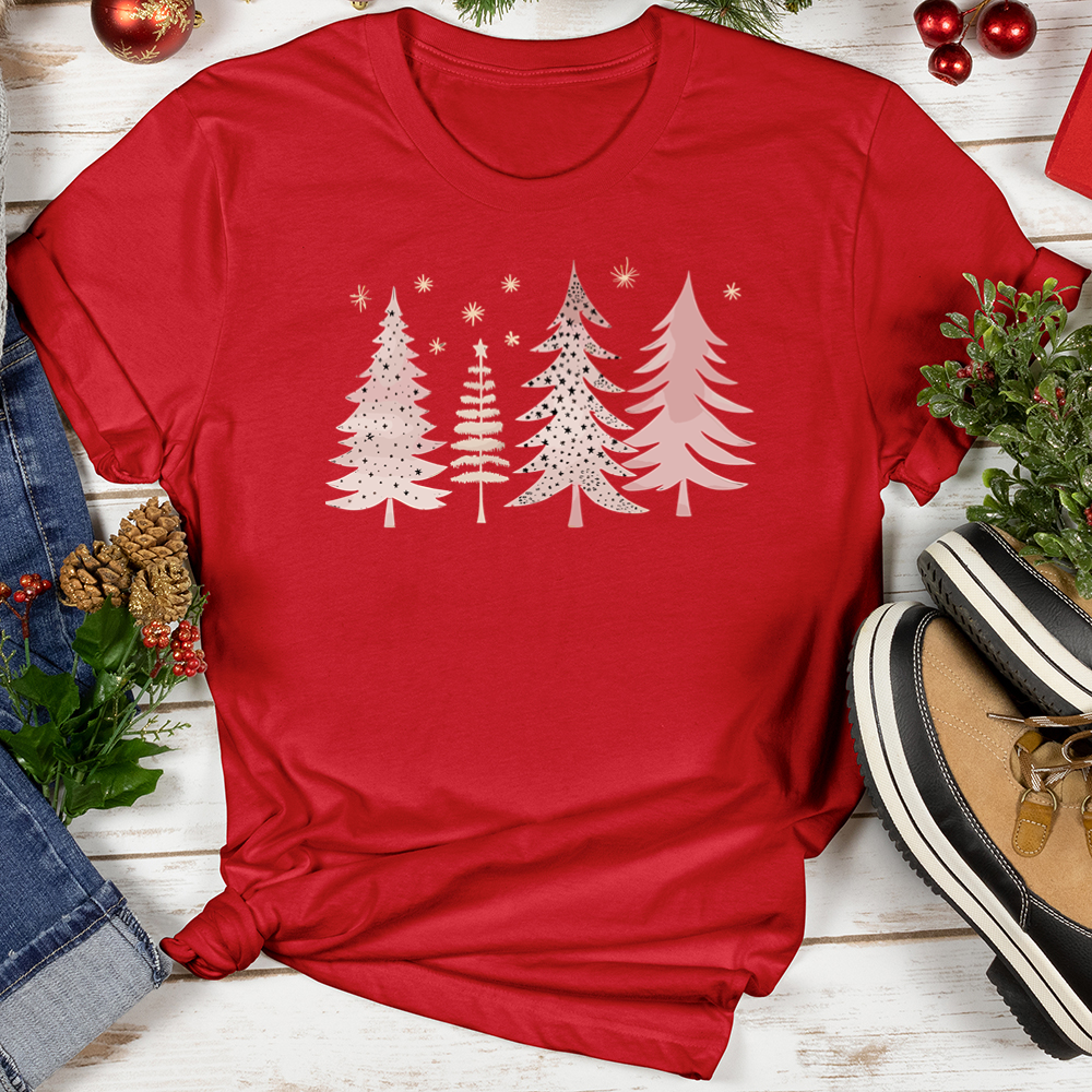 Xmas Pink Trees Softstyle Tee