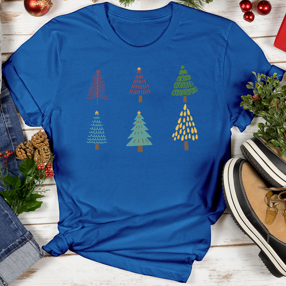 Minimalistic Christmas Trees Softstyle Tee