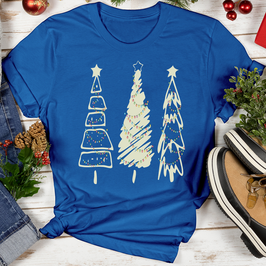 Christmas Trees Sketch Softstyle Tee