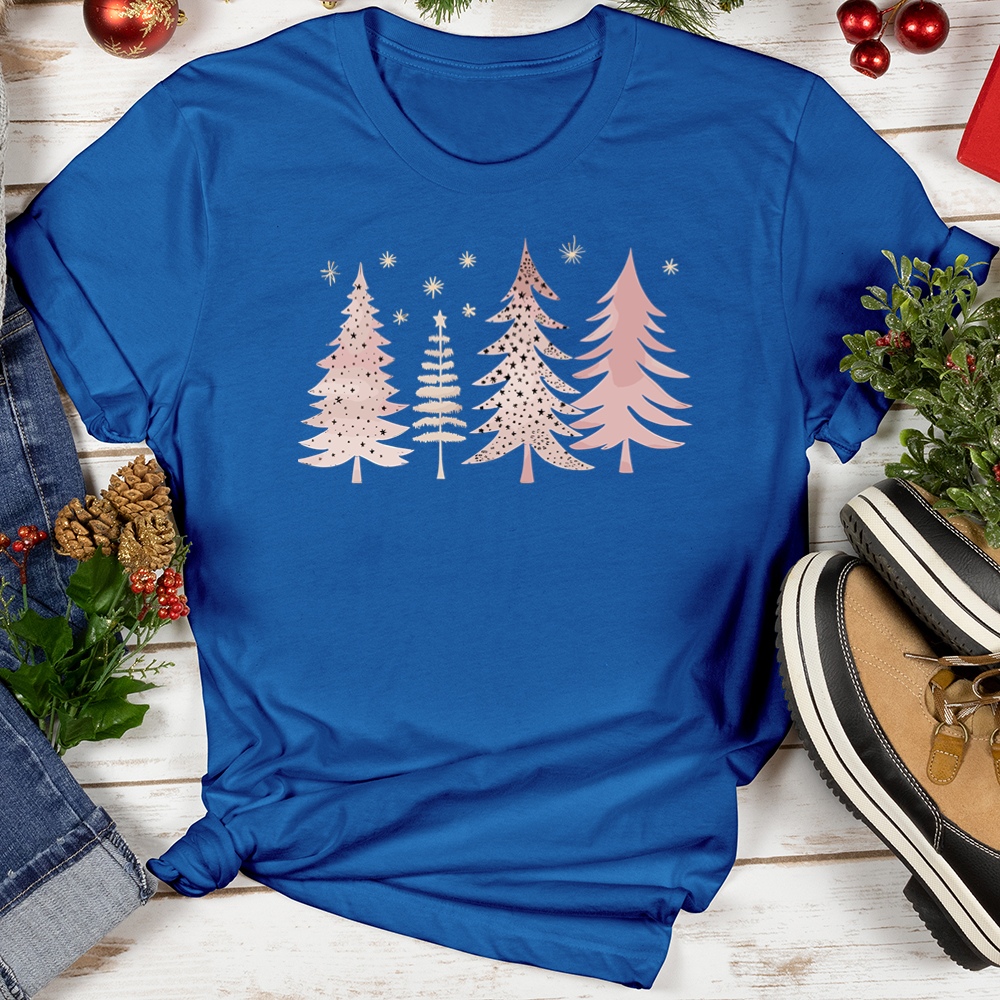 Xmas Pink Trees Softstyle Tee