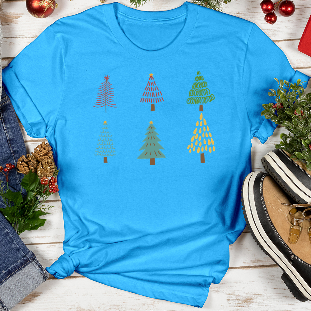 Minimalistic Christmas Trees Softstyle Tee