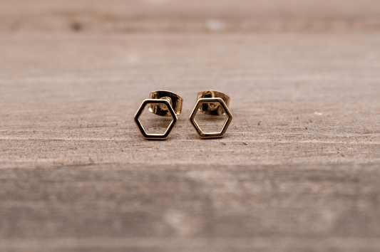 Honey Hexagon Earrings