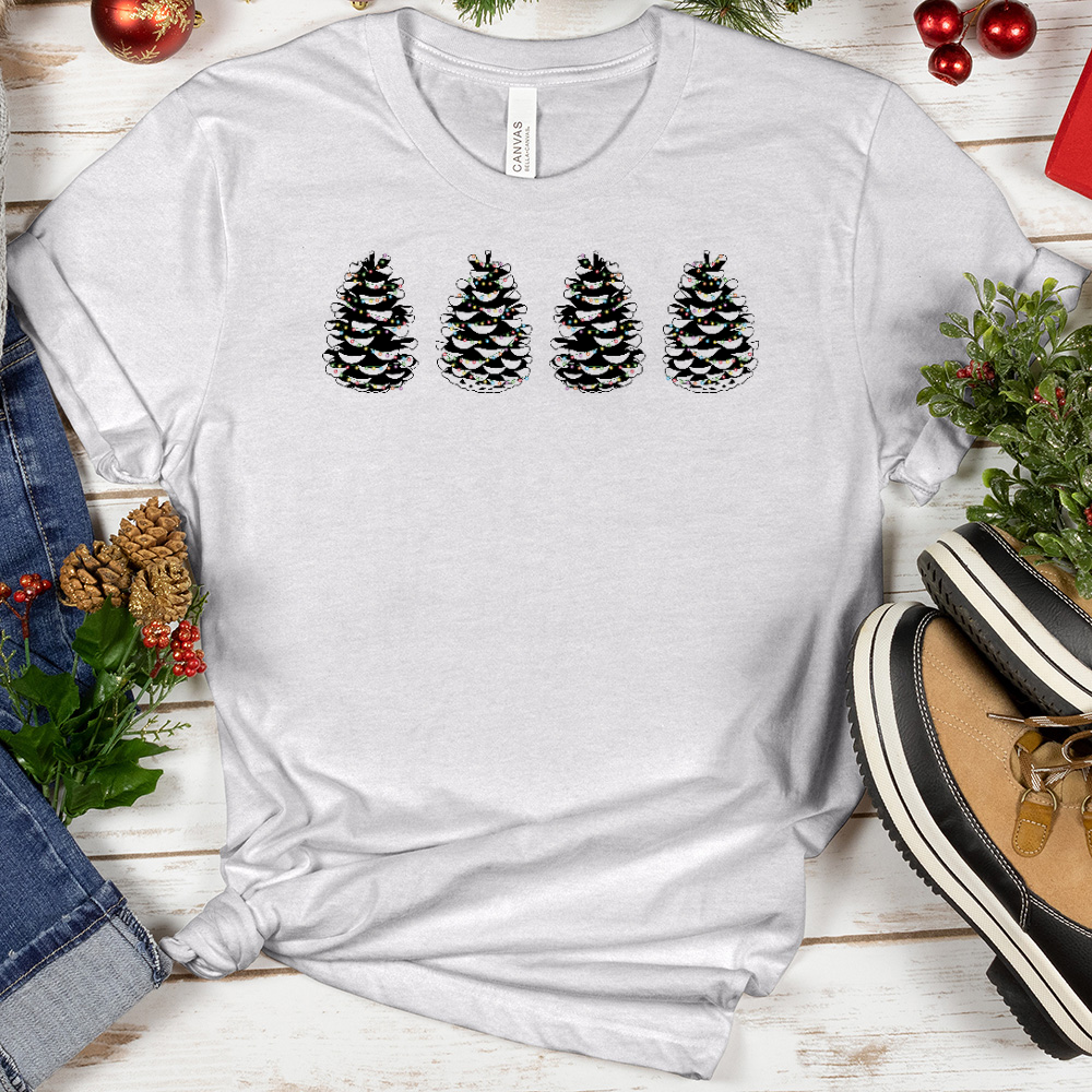 VIP Christmas Lights Pinecones Tee