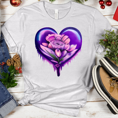 Vibrant Floral Heart Tee