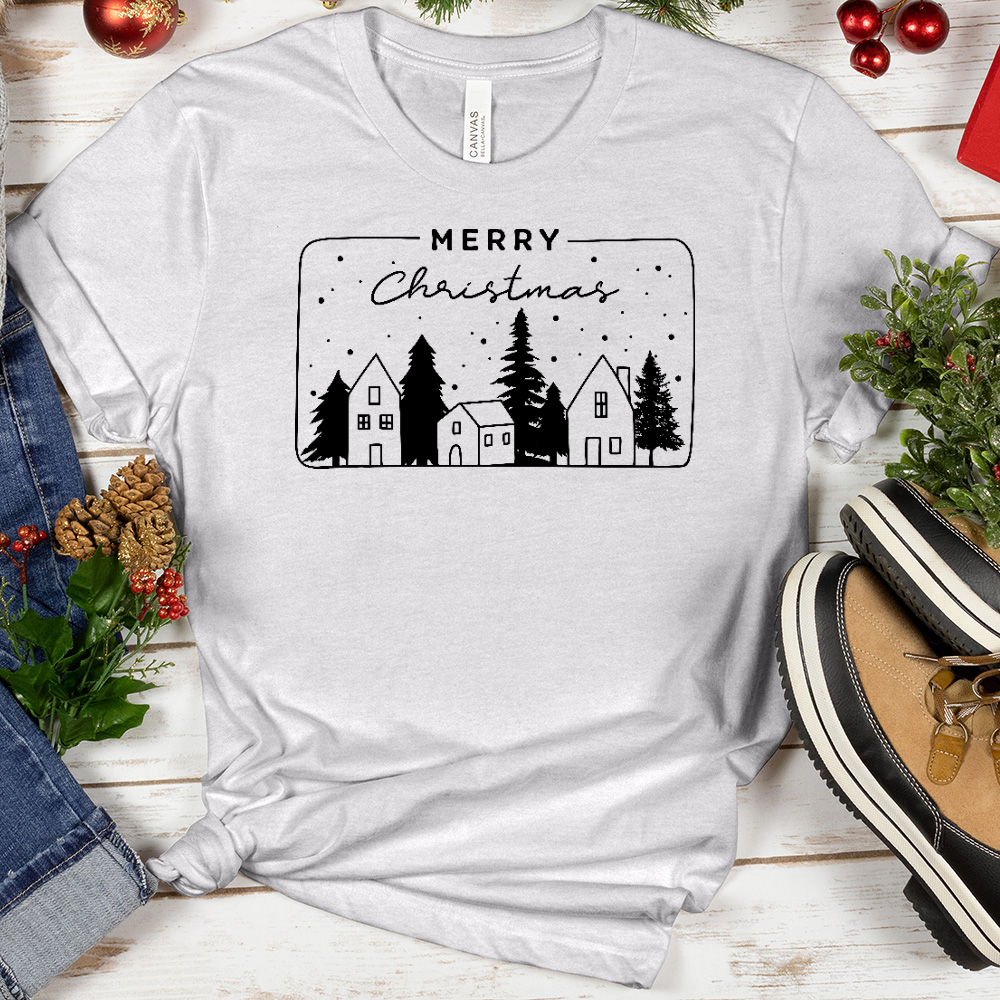 Merry Christmas Village Tee