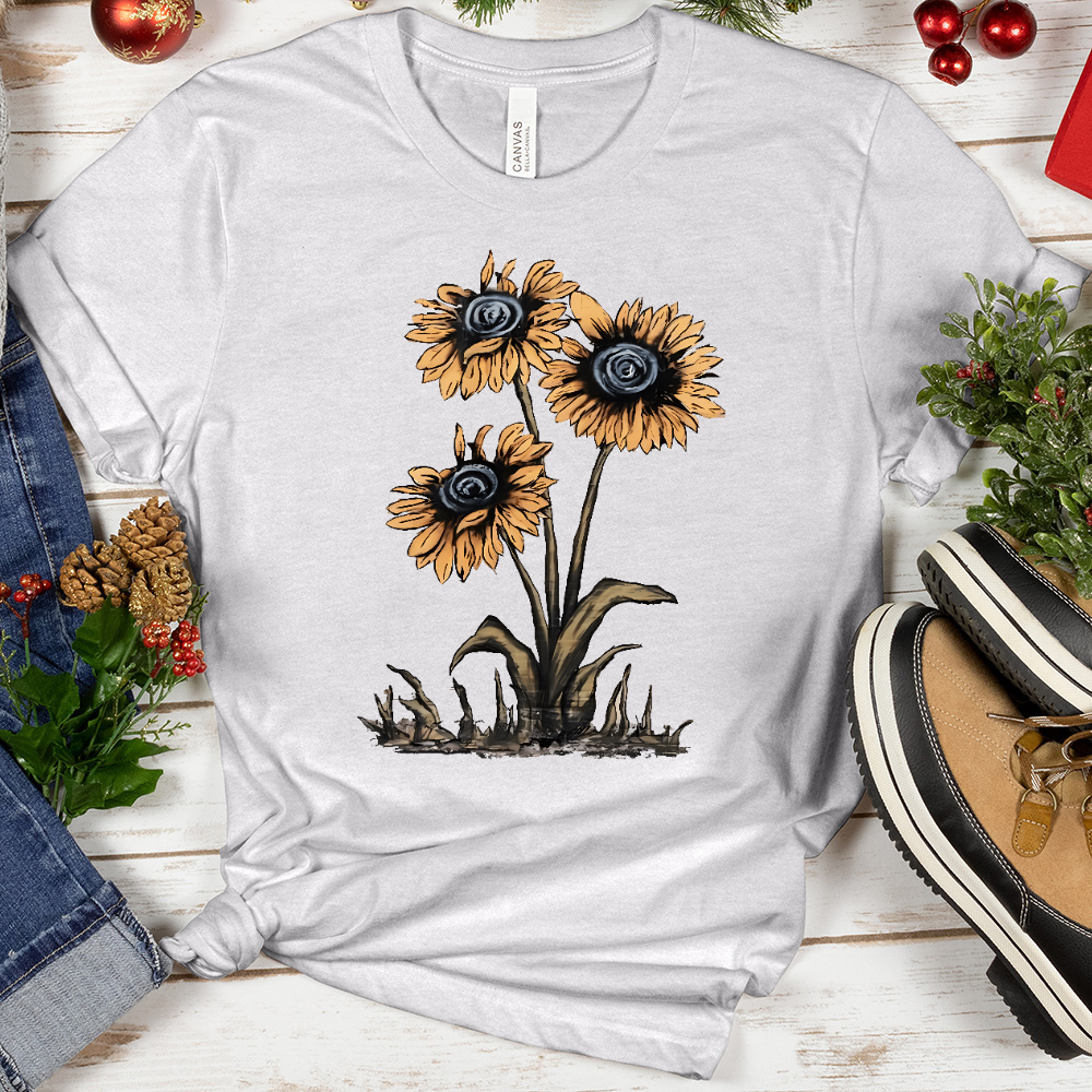 White sunflower deals shirt