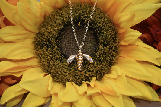Spiral Honey Bee Necklace