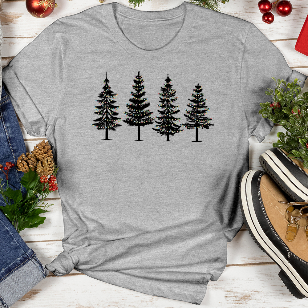 Christmas Lights Forest Softstyle Tee