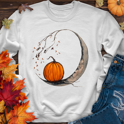 Moon and Pumpkin Crewneck