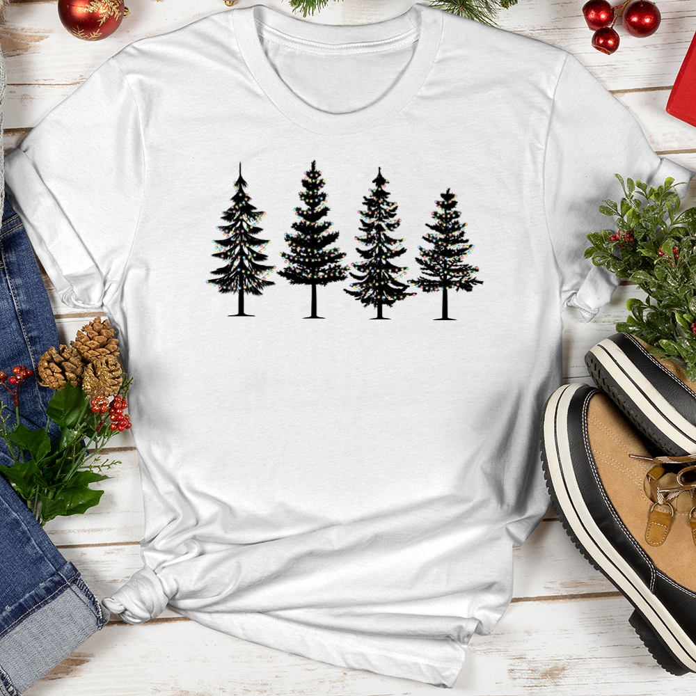 Christmas Lights Forest Softstyle Tee