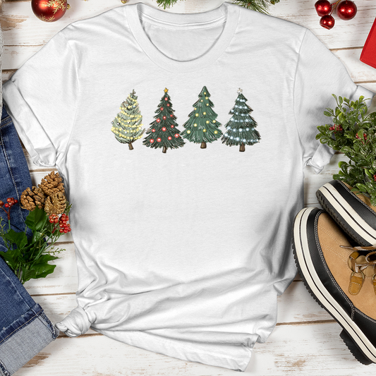 Watercolor Christmas Tree Softstyle Tee