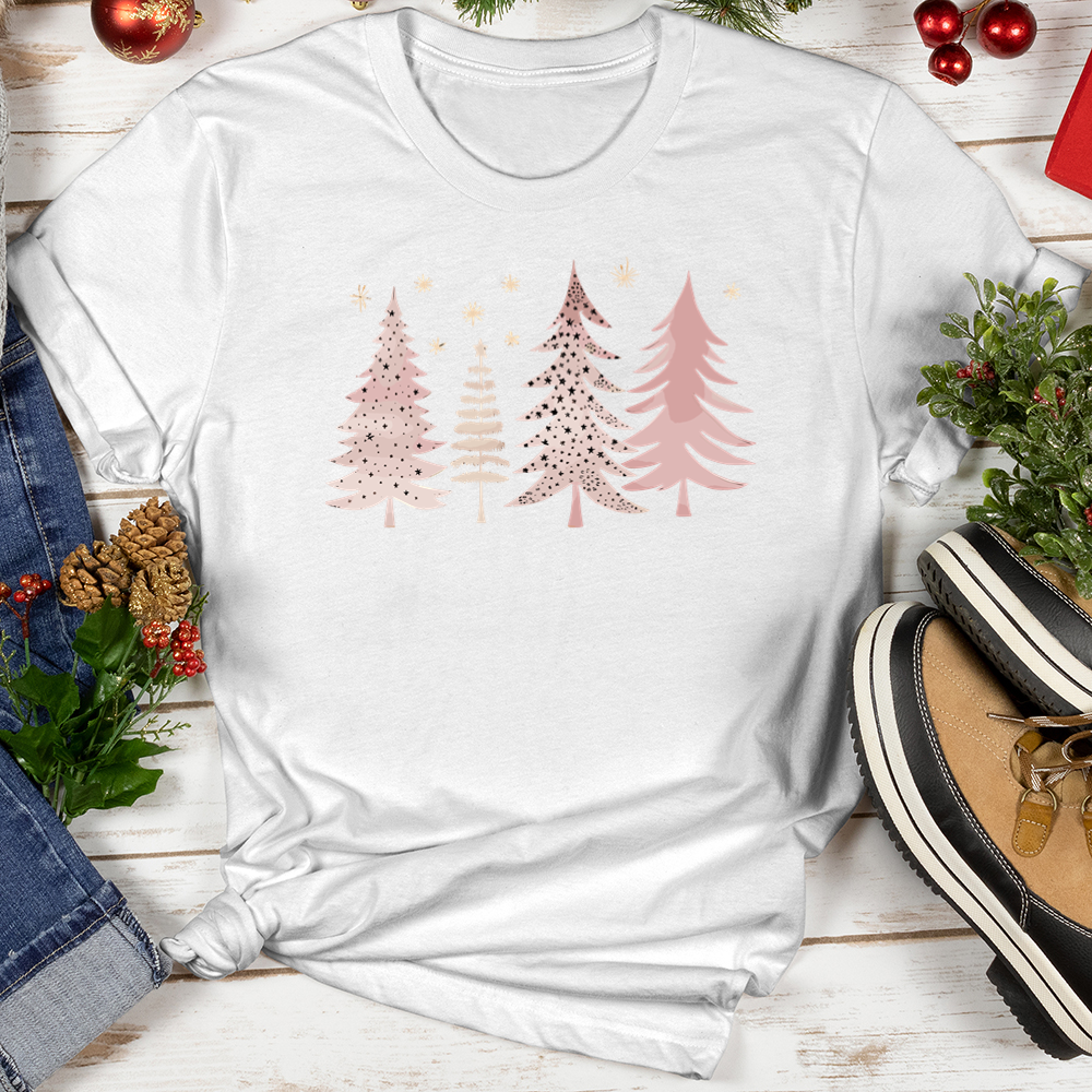 Xmas Pink Trees Softstyle Tee