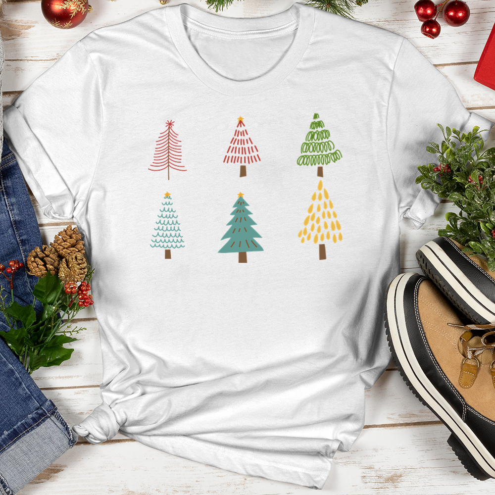 Minimalistic Christmas Trees Softstyle Tee