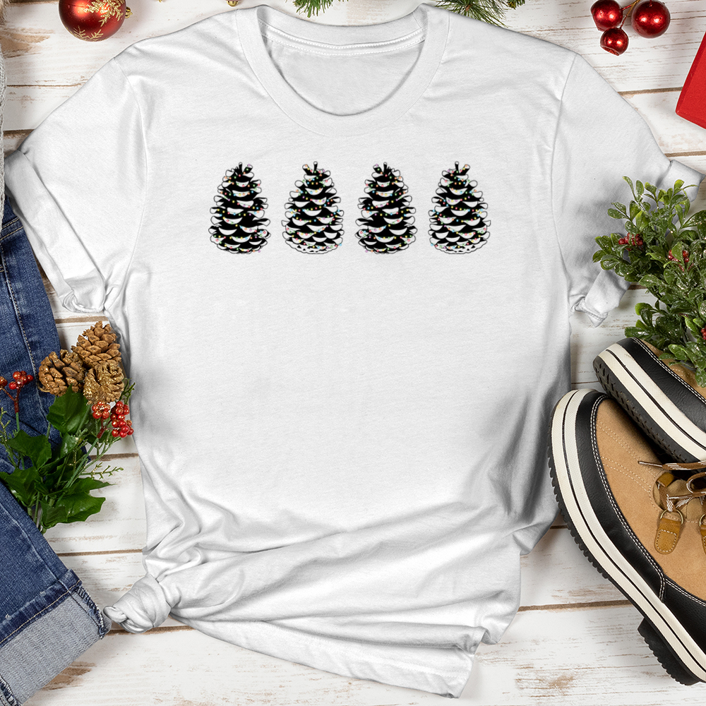 Christmas Lights Pinecones Softstyle Tee